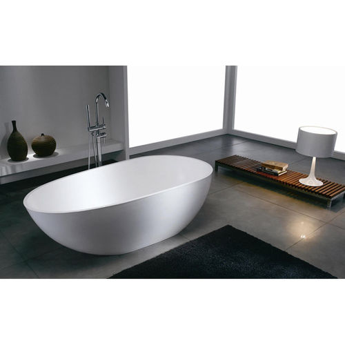 Baignoire ovale - BS-S06C - Bella Stone Company Limited - en îlot / en Solid Surface / blanche