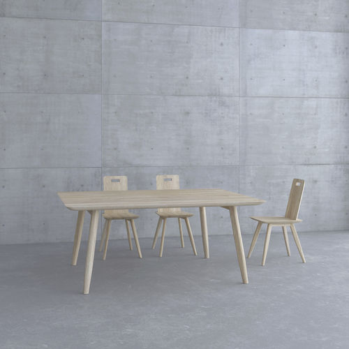 Table à manger contemporaine - AETAS - vitamin design - en chêne / en noyer / en frêne