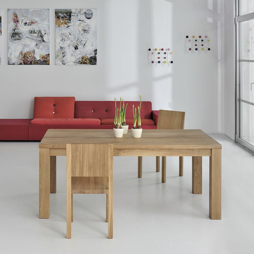 Table à manger contemporaine - CUBUS 3 B10X10 - vitamin design - en chêne / en noyer / en bois massif