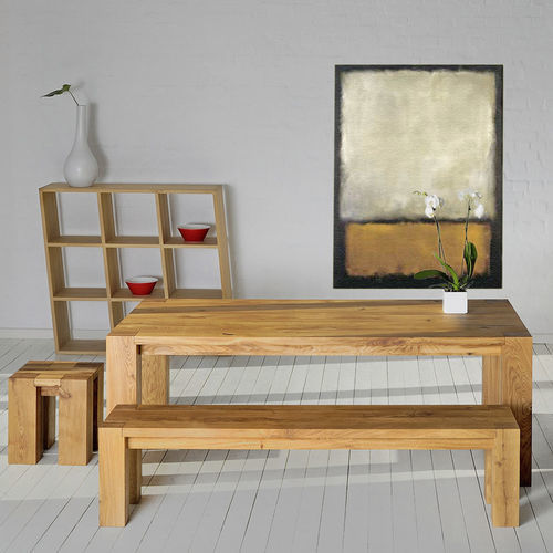 Banc contemporain - TAURUS 4 B14X14 - vitamin design - en chêne / en bois massif / en hêtre