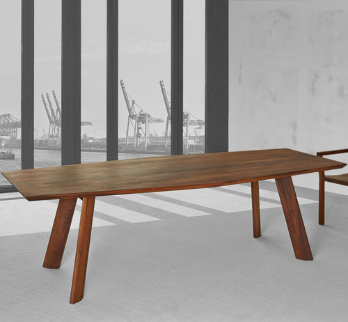 Table à manger design original - RHOMBI - vitamin design - en chêne / en bois massif / en frêne