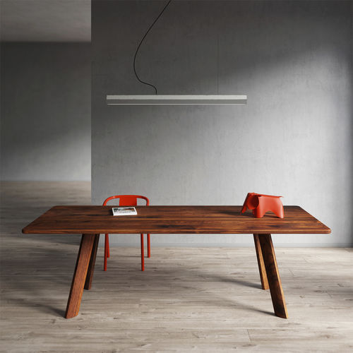 Table à manger contemporaine - LARGUS - vitamin design - en chêne / en noyer / en bois massif