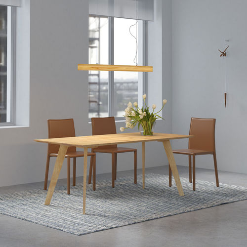 Table contemporaine - CITIUS FRAMELESS - vitamin design - en chêne / en bois massif / en noyer