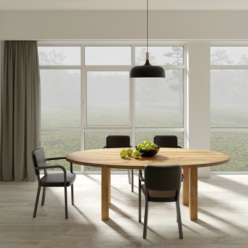Table contemporaine - DUCK OVAL - vitamin design - en chêne / en bois massif / en noyer