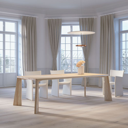 Table contemporaine - PYLON - vitamin design - en chêne / en bois massif / en noyer