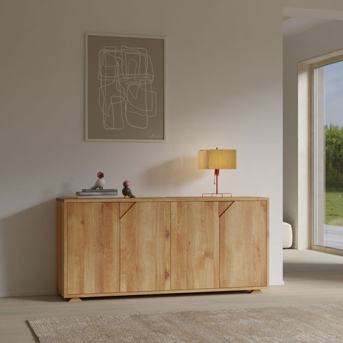 Buffet contemporain - PYRA - vitamin design - en chêne / en noyer / en bois massif