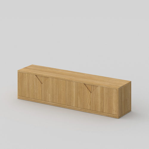 Meuble TV contemporain - PYRA - vitamin design - lowboard / avec étagères / 4 portes
