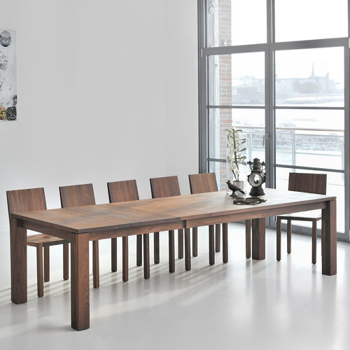 Table à rallonge - LIVING BUTTERFLY - vitamin design - contemporaine / en chêne / en noyer