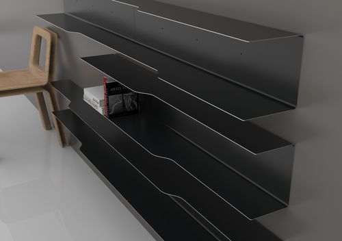 Étagère murale - USHELF WAX PATINA - VIDAME EDITIONS - modulable / contemporaine / en acier