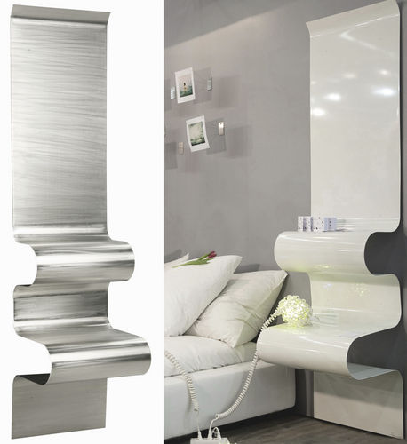 Table de chevet contemporaine - wave bedside  - VIDAME EDITIONS - en aluminium / rectangulaire / résidentielle