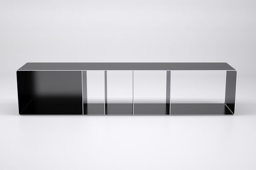 Étagère basse - QUATTRO : 5  - VIDAME EDITIONS - design industriel / en acier / pour disques vinyles