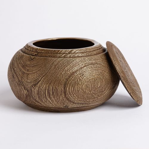 Boîte de rangement en bronze - DUNE - Aguirre Design - avec couvercle