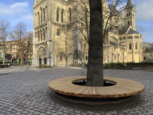 Banc public contemporain - ROER - ANAE street furniture - en bois / en acier à revêtement par poudre / avec dossier