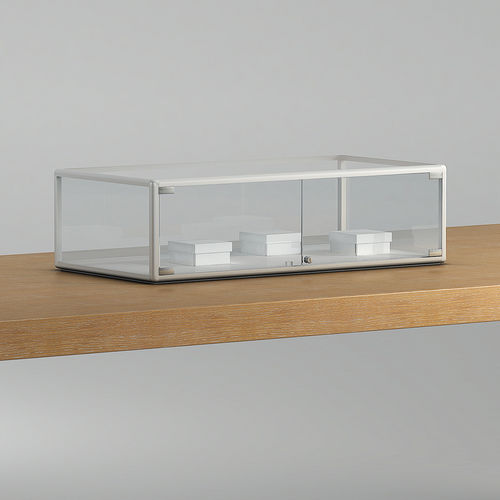 Vitrine contemporaine - 1/TP - Italvetrine - sur plan / en verre trempé / en aluminium