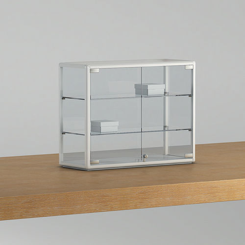 Vitrine contemporaine - 6/5P - Italvetrine - sur plan / en verre trempé / en aluminium
