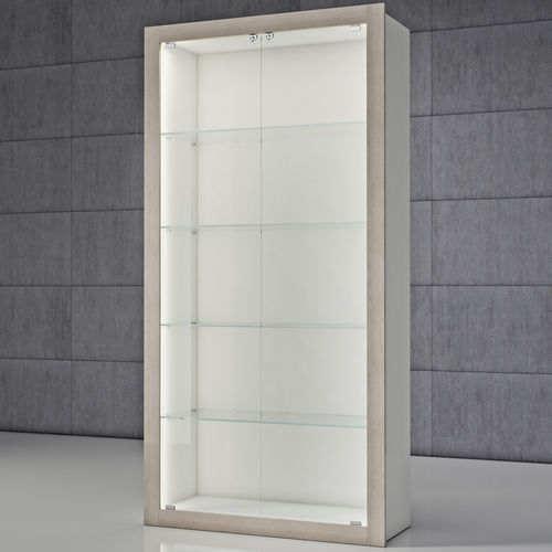 Vitrine contemporaine - Q/FS - Italvetrine - en verre trempé / en érable / en bois de rose