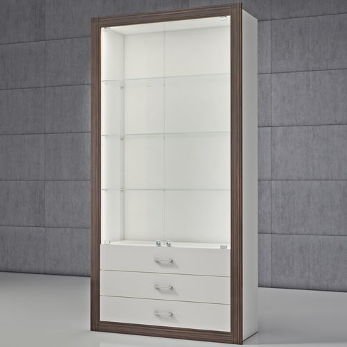 Vitrine contemporaine - QF/SC - Italvetrine - en verre trempé / en érable / en bois de rose
