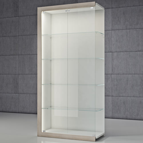 Vitrine contemporaine - QF/C - Italvetrine - en verre trempé / en érable / en bois de rose