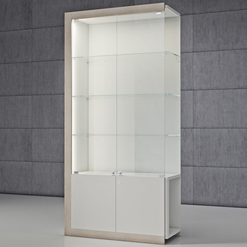 Vitrine contemporaine - QF/CA - Italvetrine - en verre trempé / en érable / en bois de rose