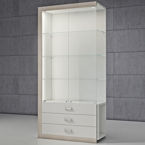 Vitrine contemporaine - QF/CC - Italvetrine - en verre trempé / en érable / en bois de rose