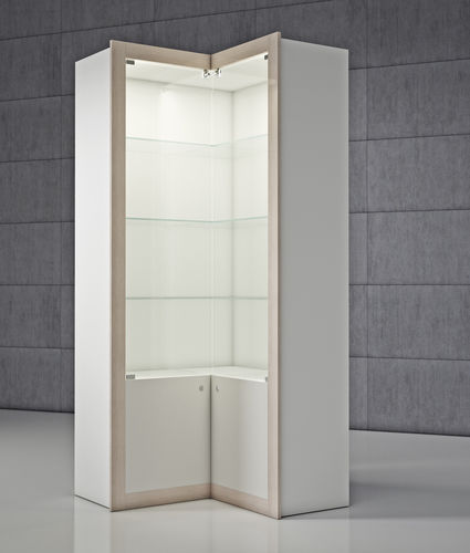 Vitrine contemporaine - QF/AA - Italvetrine - en verre trempé / en érable / en bois de rose