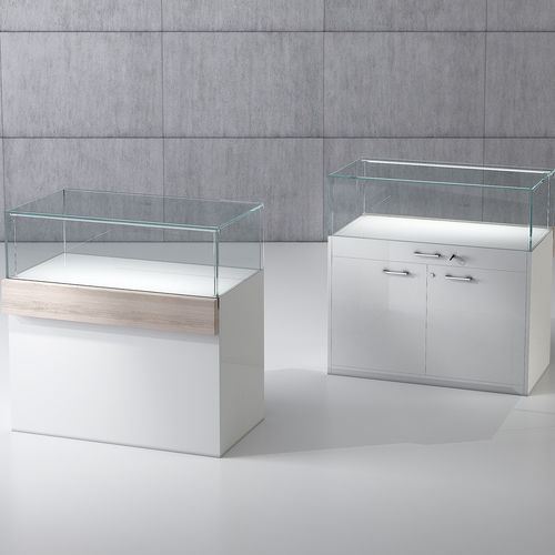 Vitrine contemporaine - QF/10B - Italvetrine - en verre trempé / en bois / visible