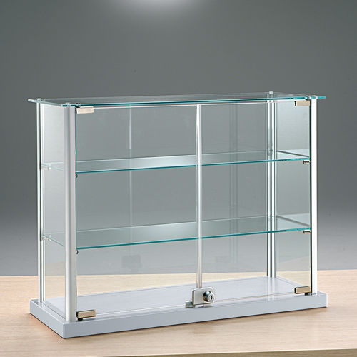 Vitrine contemporaine - 6/5 - Italvetrine - sur plan / en verre trempé / aluminium