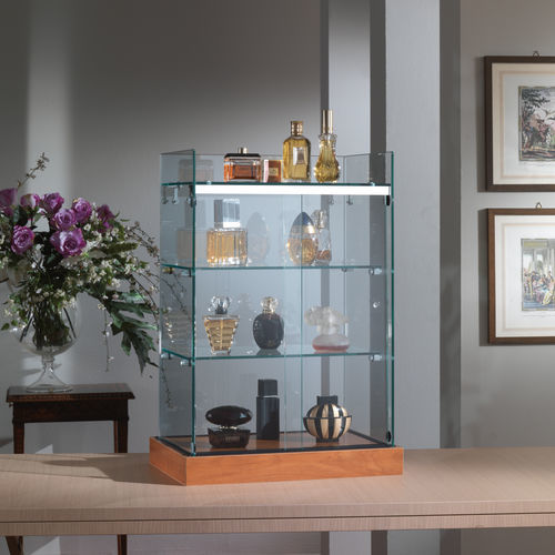 Vitrine contemporaine - 190/F - Italvetrine - sur plan / en verre trempé / en bois