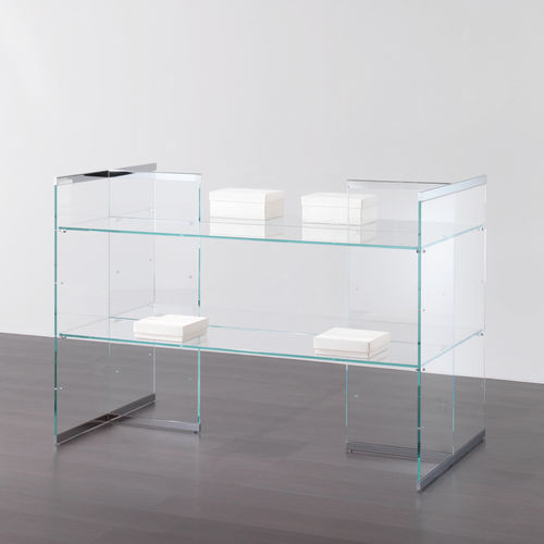 Étagère contemporaine - COM/GS17 - Italvetrine - en chrome / en verre / professionnelle