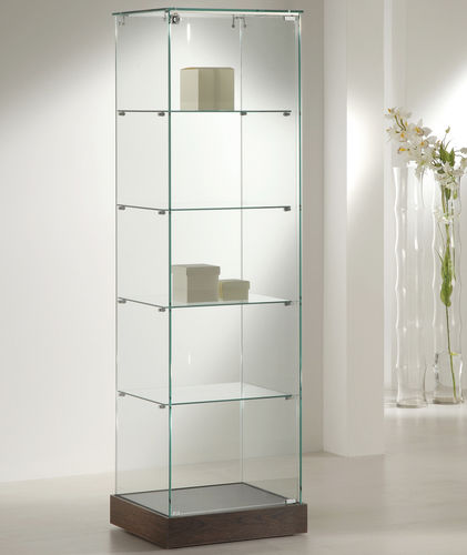 Vitrine contemporaine - 180/ES - Italvetrine - en verre trempé / en wengé / en cerisier