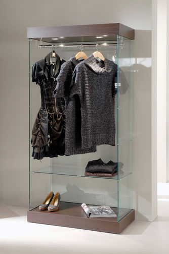 Vitrine contemporaine - 131/SA - Italvetrine - en verre trempé / éclairée / à roulettes