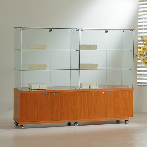 Vitrine contemporaine - 16/14M - Italvetrine - en îlot / en verre trempé / en wengé