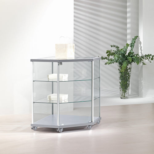 Vitrine contemporaine - 70/B - Italvetrine - en îlot / en verre trempé / en bois