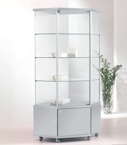 Vitrine contemporaine - 70/M - Italvetrine - en îlot / en verre trempé / en bois