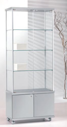 Vitrine contemporaine - 73/M - Italvetrine - en îlot / en verre trempé / en bois