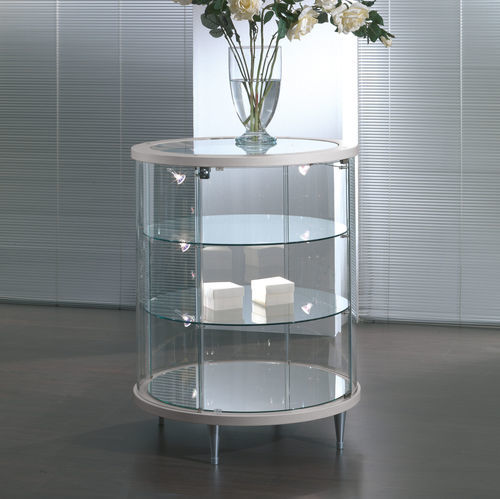 Vitrine contemporaine - 203/B - Italvetrine - sur piétement / en verre trempé / éclairée