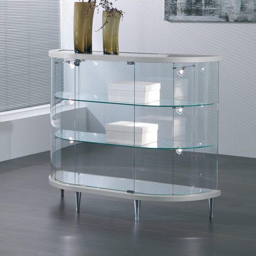 Vitrine contemporaine - 203/MB - Italvetrine - sur piétement / en verre trempé / éclairée