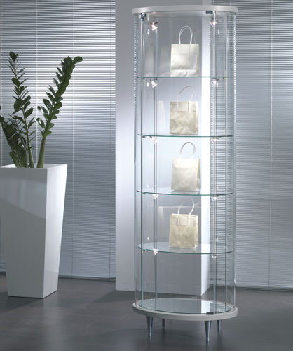 Vitrine contemporaine - 203/OP - Italvetrine - sur piétement / en verre trempé / éclairée