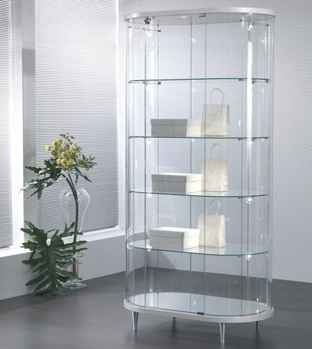 Vitrine contemporaine - 203/OG - Italvetrine - sur piétement / en verre trempé / éclairée