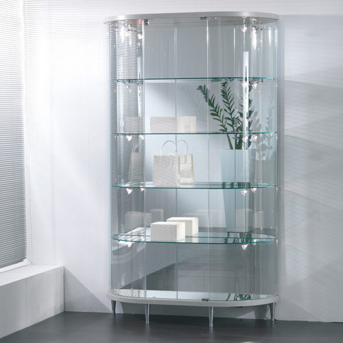 Vitrine contemporaine - 203/M - Italvetrine - sur piétement / en verre trempé / éclairée