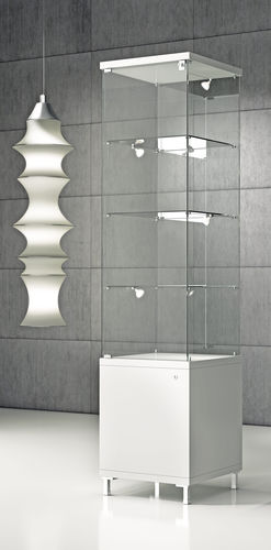 Vitrine contemporaine - Q/45M - Italvetrine - sur piétement / en verre trempé / en bois