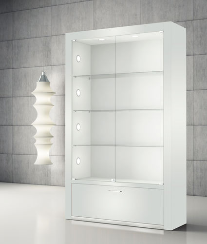 Vitrine contemporaine - Q/120 - Italvetrine - en verre trempé / en bois / éclairée