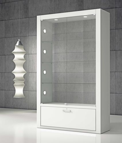 Vitrine contemporaine - Q/120BF - Italvetrine - en verre trempé / en bois / éclairée