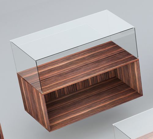 Vitrine contemporaine - B/B35 - Italvetrine - sur plan / en verre trempé / en bois