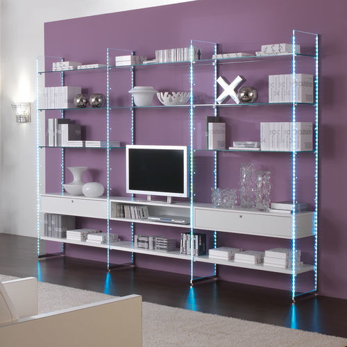 Étagère murale - COM/GS5 - Italvetrine - contemporaine / en chrome / en verre