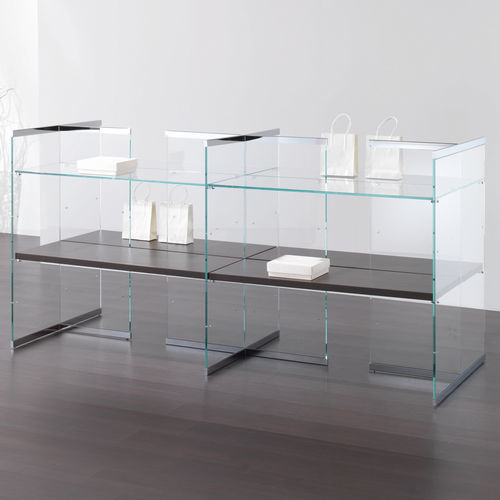 Étagère contemporaine - COM/GS18 - Italvetrine - en chrome / en verre / professionnelle