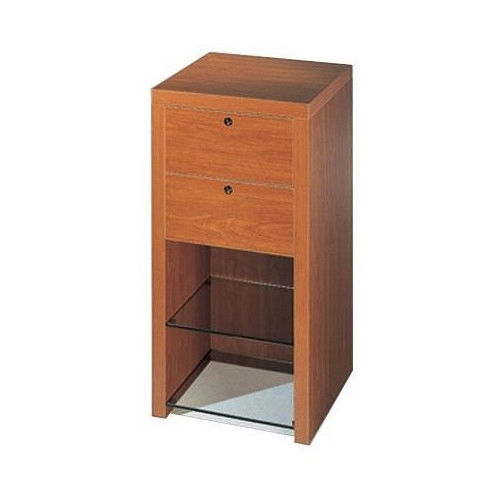 Table d'appoint contemporaine - 45/MB - Italvetrine - en verre trempé / avec piètement en bois / carrée