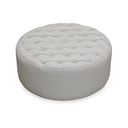 Pouf classique - HUGO TOP CAPITONÉ  - MANUEL LARRAGA - en tissu / en cuir / rond