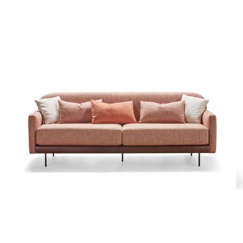 Canapé contemporain - ROBERT - MANUEL LARRAGA - en tissu / rose / contract
