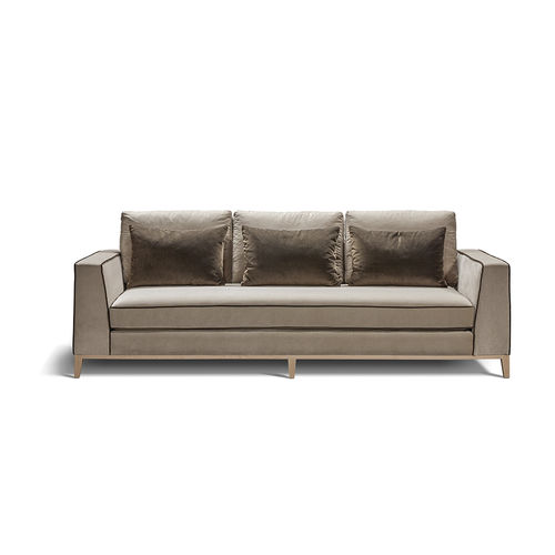 Canapé contemporain - BASILEA - MANUEL LARRAGA - en tissu / marron / beige